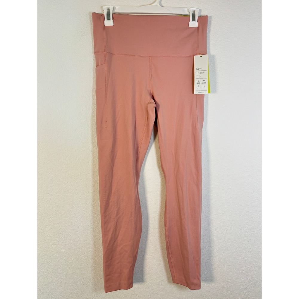 All in Motion Dynamic Flex Pocketed Leggings High‎ Rise 7/8 Pink UPF 50+ New